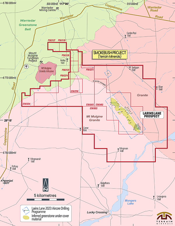Smokebush Gallium Project Larins Lane - Drilling Over Geology Smokebush Gallium Project Larins Lane - Drilling Over Geology